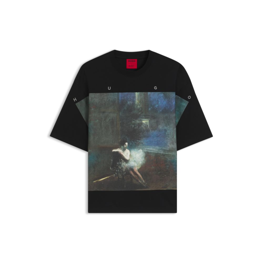 HUGO X Apoh Oversize-fit Cotton T-shirt With Ballerina Artwork