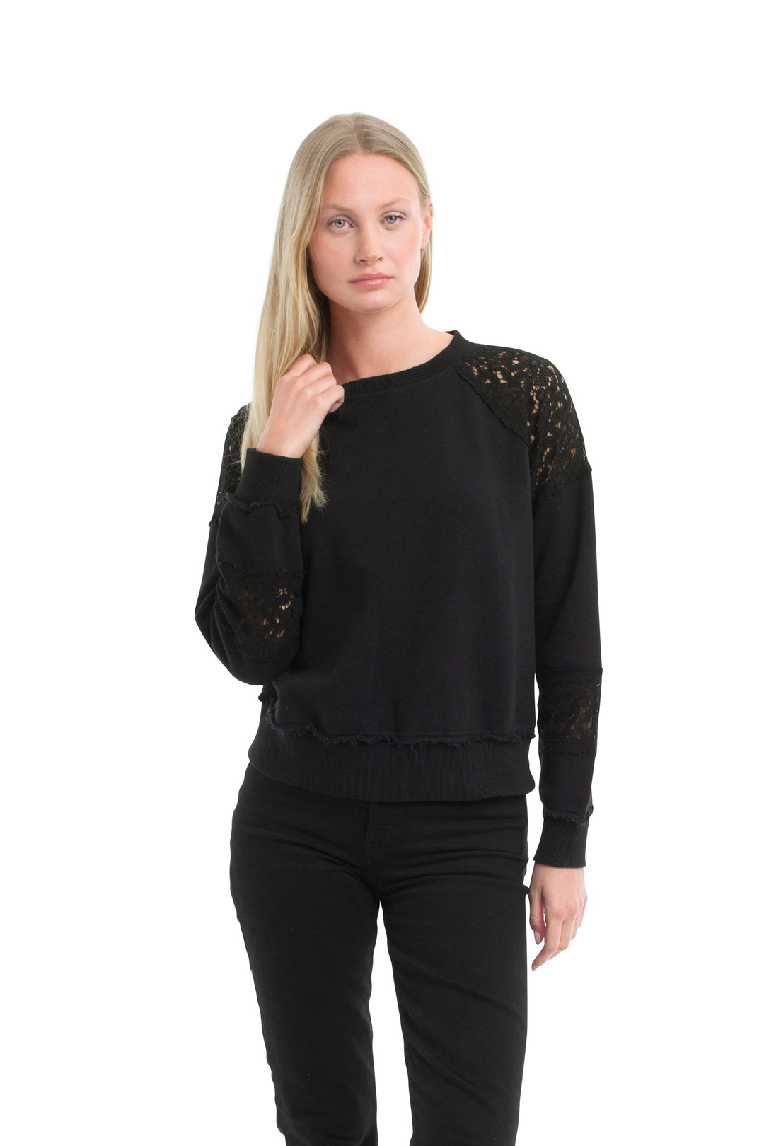WILT Clothing Sweatshirt with Lace Details | ShopSimon
