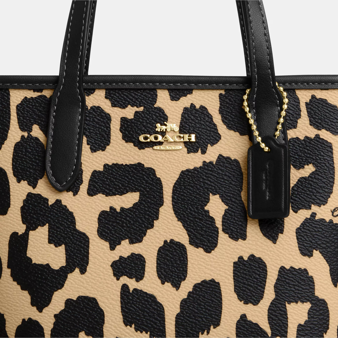 【Coach】SALE!! City Tote With Leopard Print ◆国内発送◆ Coach City Mini Tote Bag With Leopard Print | Brixton Baker