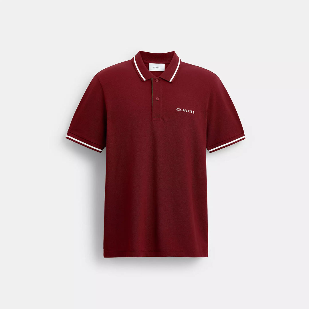 Coach Outlet Signature Trim Polo In Organic Cotton | ShopSimon