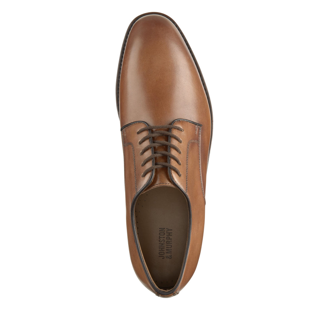 Johnston & Murphy Men's Kensington Plain Toe Lace Up Oxford Shoe