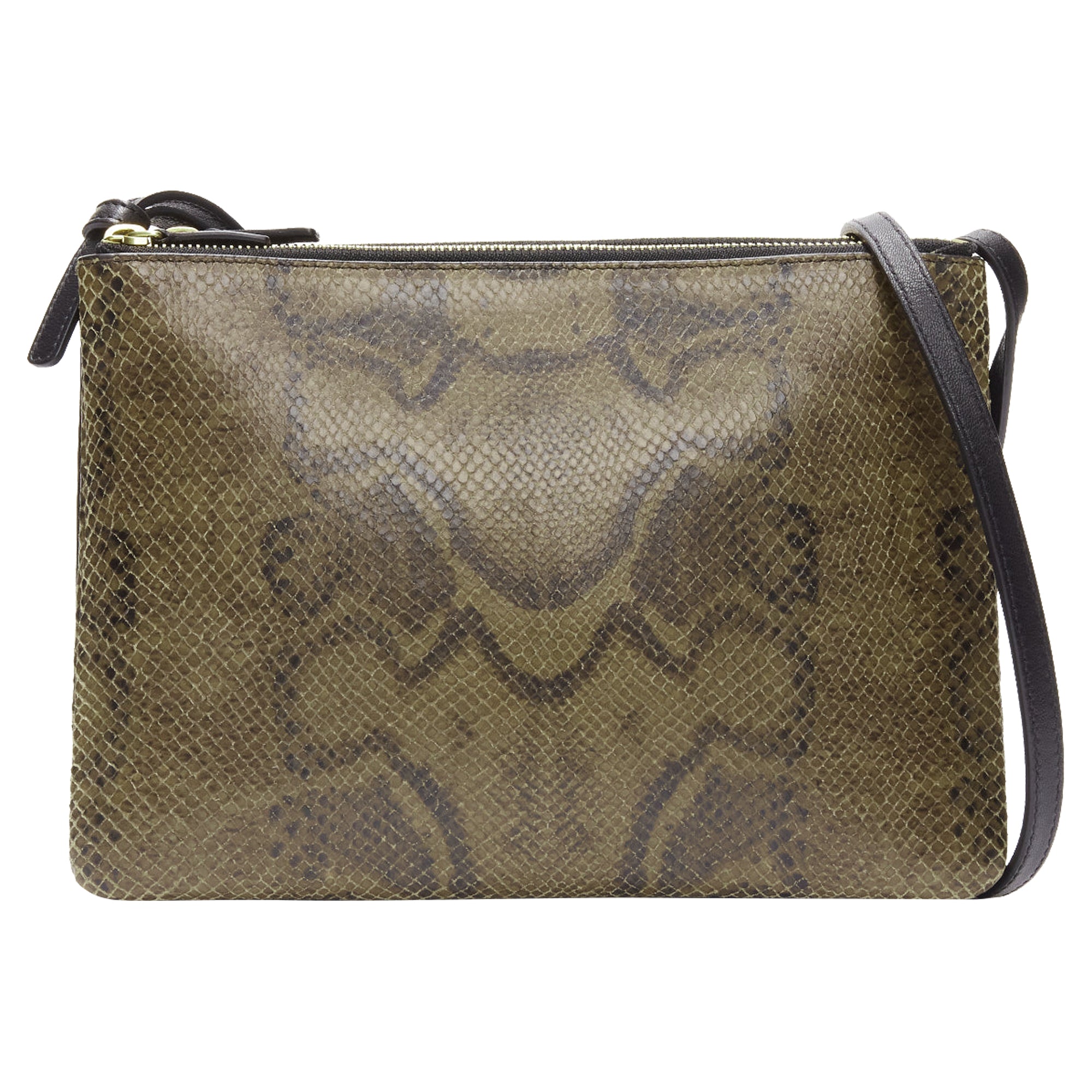 CELINE Celine small trio scaled leather detachable shoulder pouch bag,Specials : American Fashion Style Bags On Sale