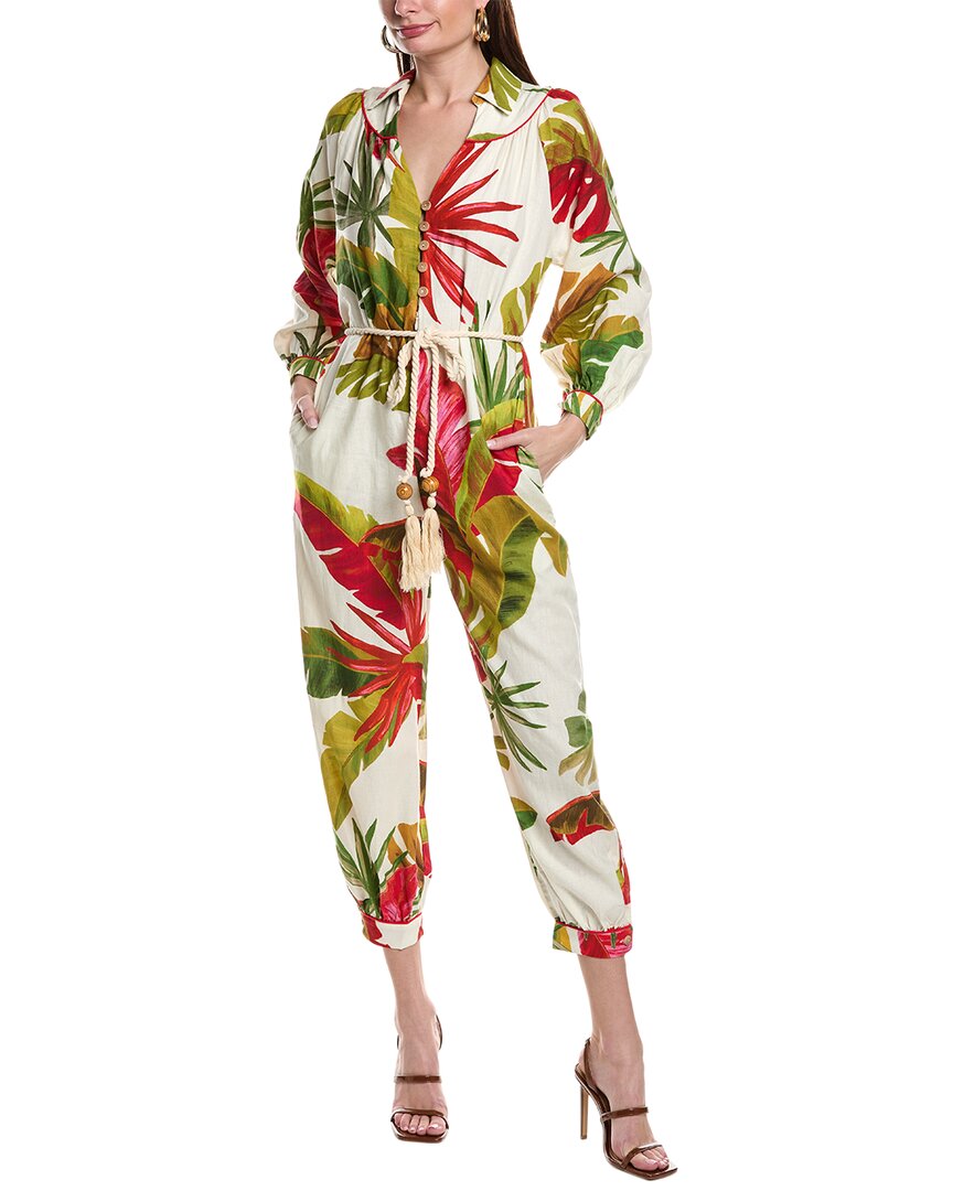 Farm cheapest rio White Spring Forest Jumpsuit $225