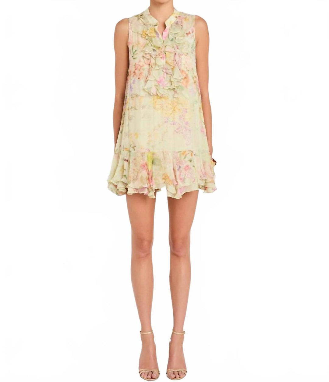 Amanda Uprichard Glorianna Dress In Endive Multi