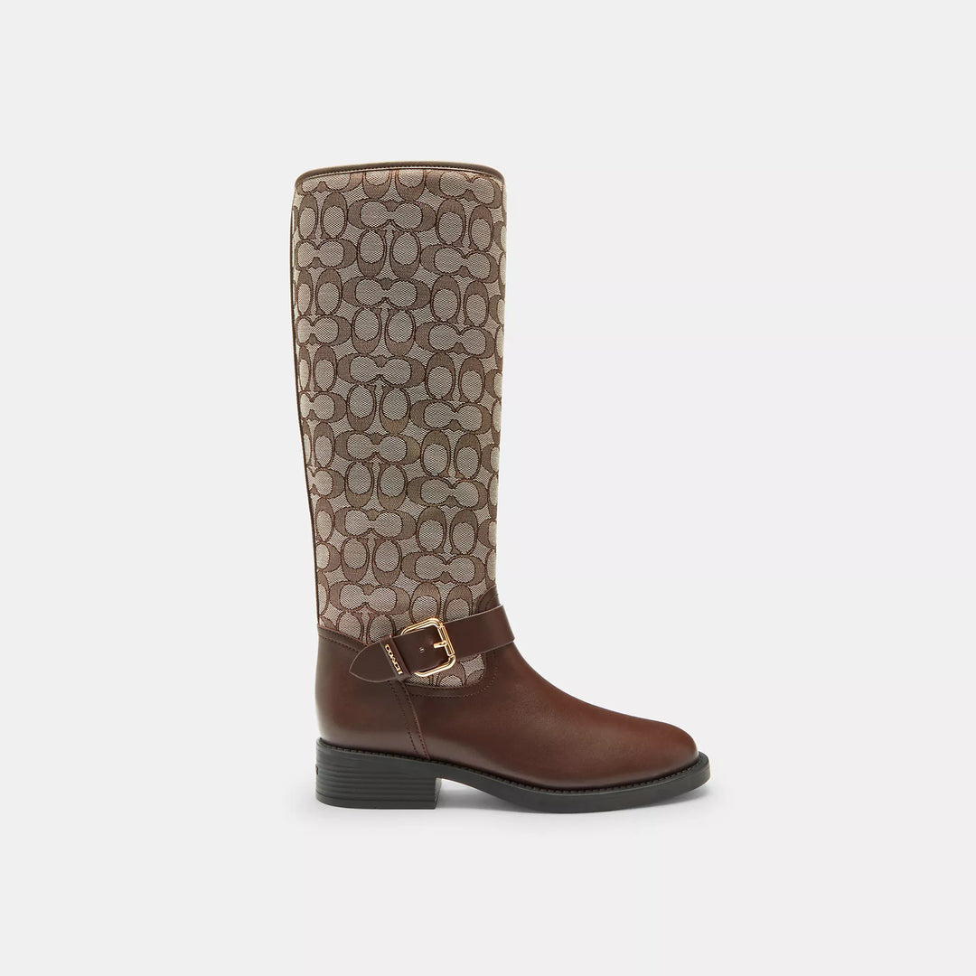 Coach Outlet Extended Calf Riding Boot In Signature Jacquard  display picture 2