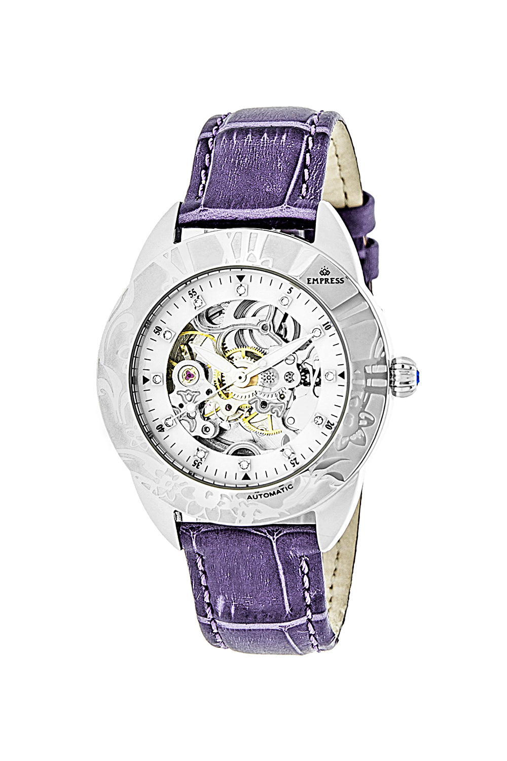 Empress Godiva Automatic MOP Leather-Band Watch | ShopSimon display picture 3