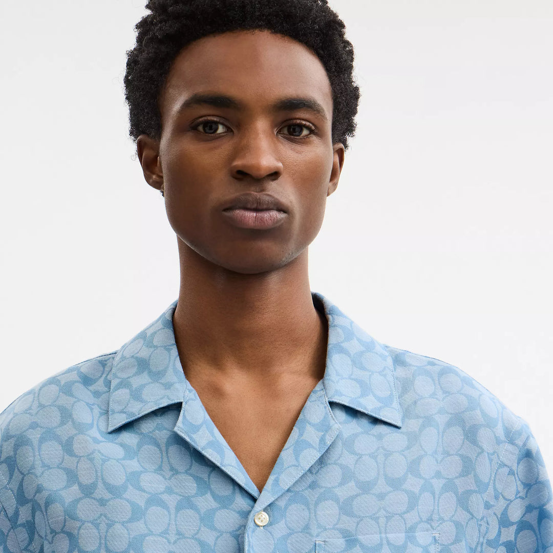 COACH Outlet Signature Camp Shirt - Men's Shirts COACH Outlet Signature Camp Shirt - Men's Shirts