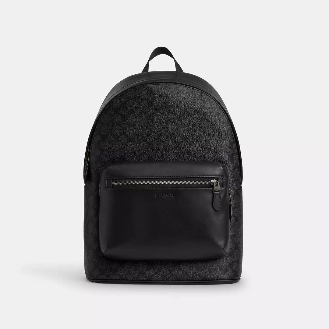 coach backpack mens sale Coach Outlet West Backpack In Signature Canvas