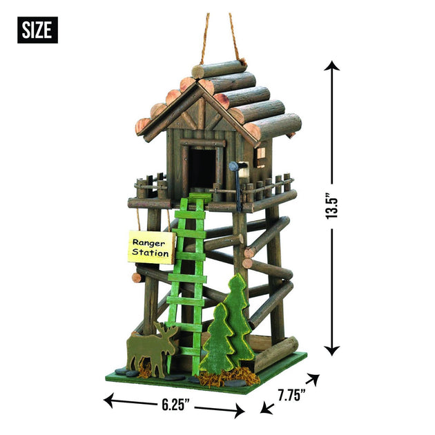 Actifo Wood Ranger Station Bird House - Multicolor | ShopSimon
