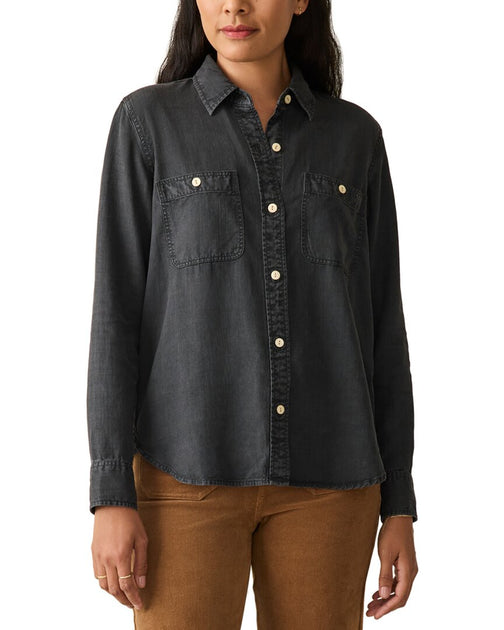 Faherty The Tried And True Linen-blend Chambray Shirt | ShopSimon