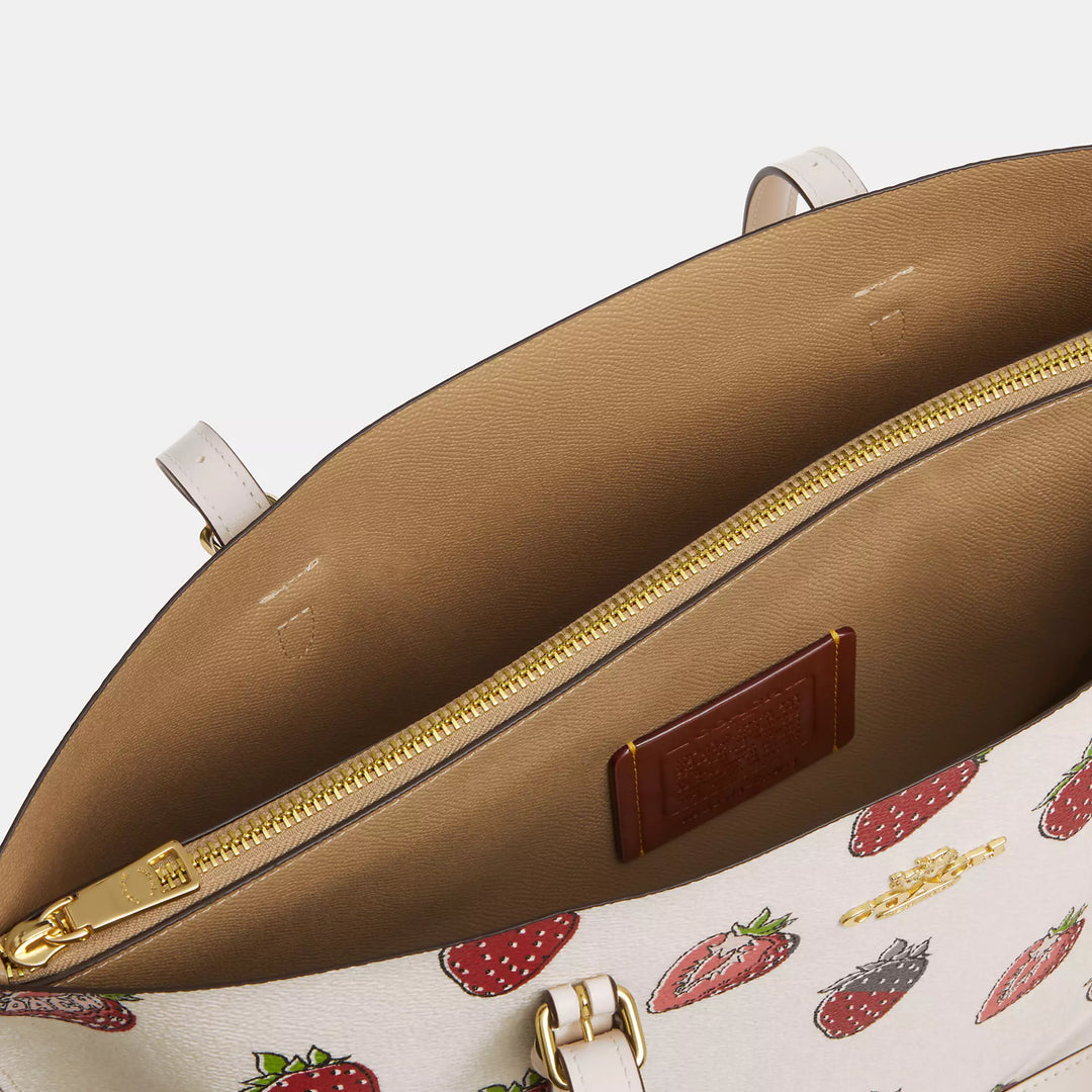 Coach Outlet Mollie Tote Bag With Strawberry Print | ShopSimon