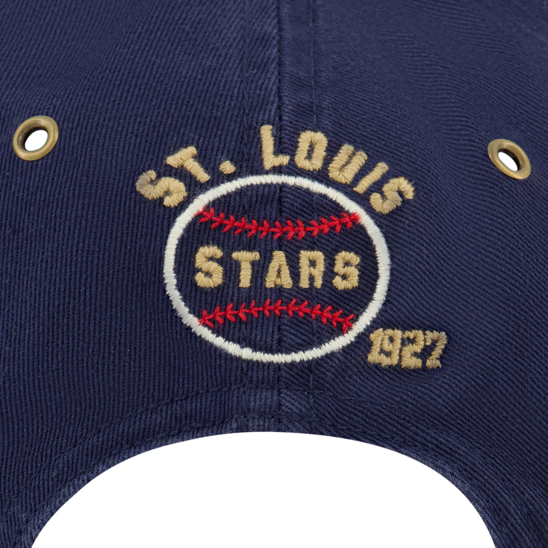 St Louis Old English Embroidered Snapback Hat - Navy Flatbill Baseball Cap