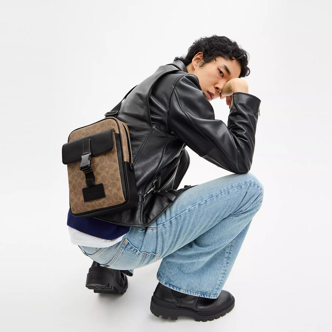 Coach Outlet Track Pack In Signature Canvas | ShopSimon