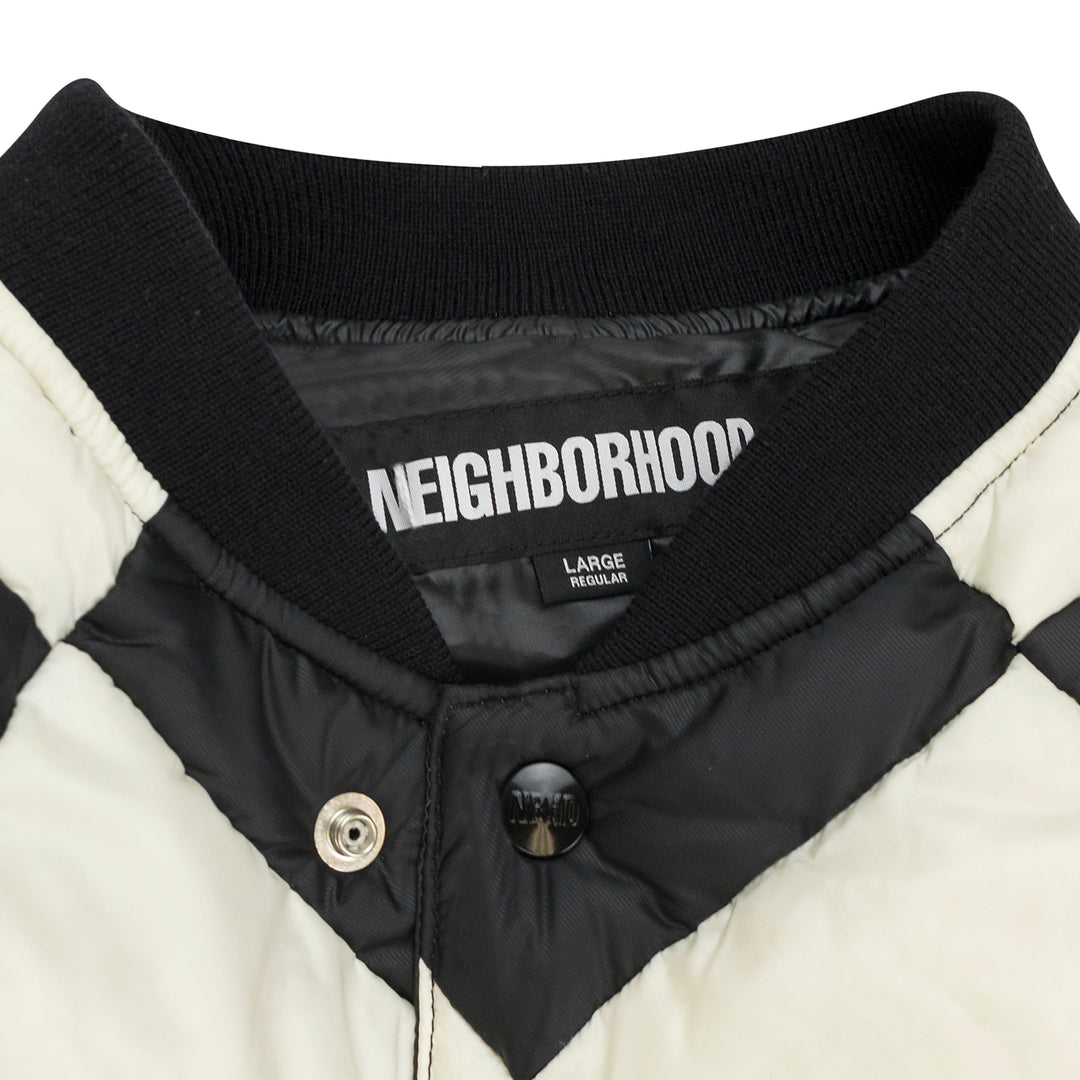 Neighborhood CHECKER BLACK DOWN PUFFER JACKET | ShopSimon