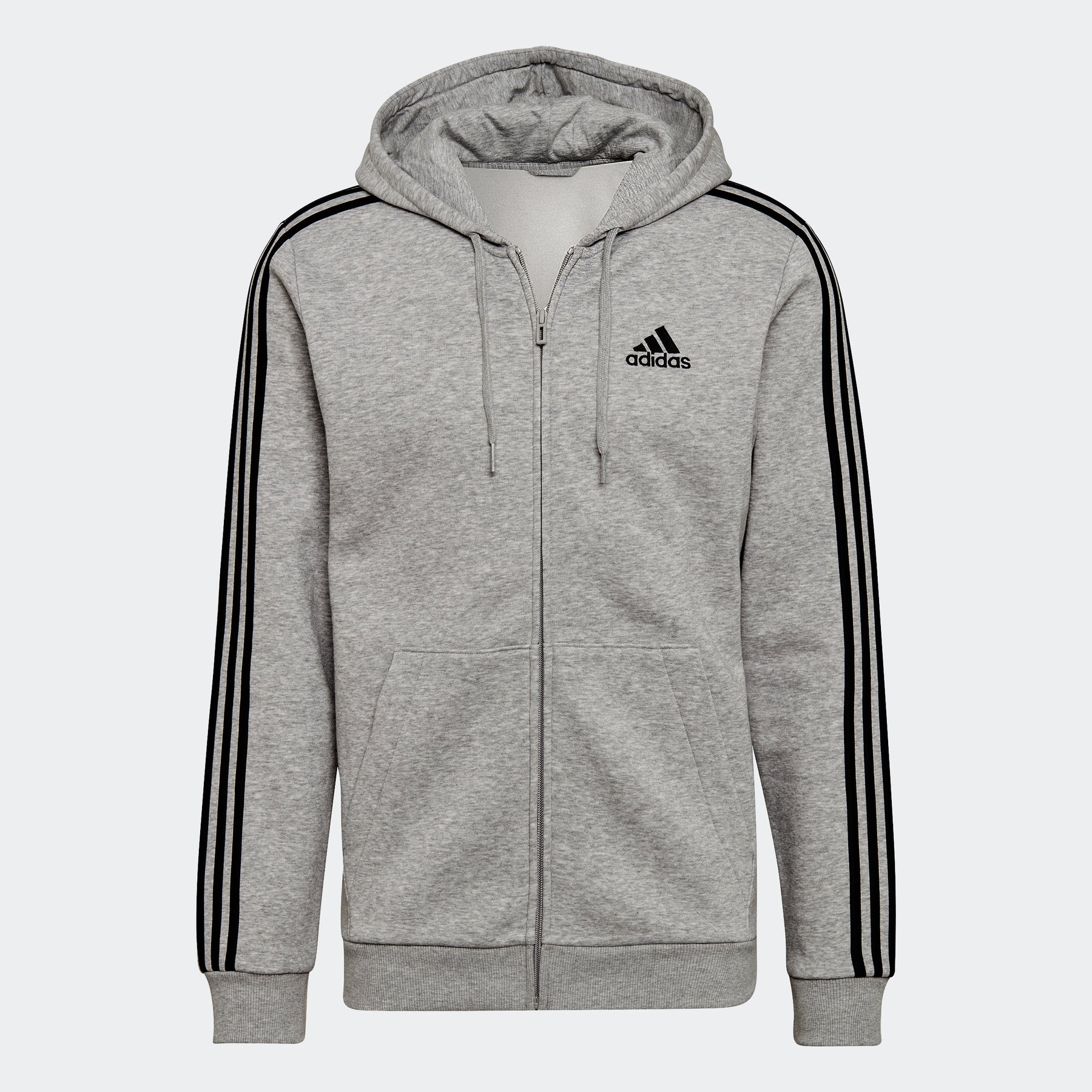 Adidas three stripe zip up hoodie hotsell