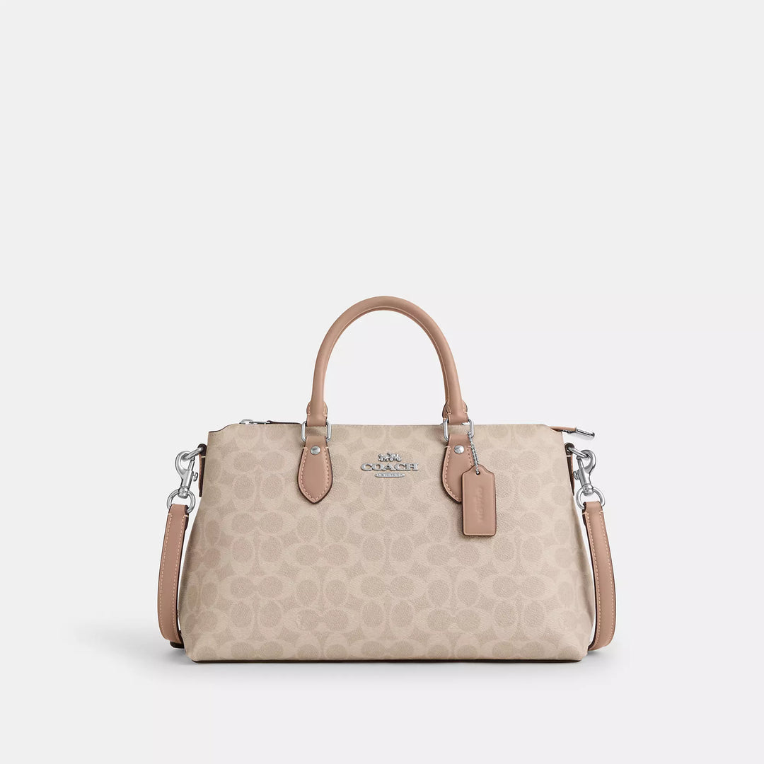 【COACH】Georgia Satchel Bag In Signature Canvas COACH® Outlet | Georgia Satchel Bag In Signature Canvas