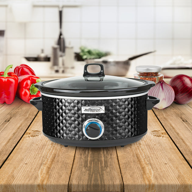 Brentwood Select 7 Quart Slow Cooker in Black | ShopSimon