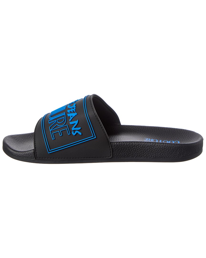 ⭕️ VERSACE JEANS Flip Flops Slides Slippers Logo Men’s Blue Black 10 43 ⭕️ VERSACE JEANS Flip Flops Slides Slippers Logo Men main image 3