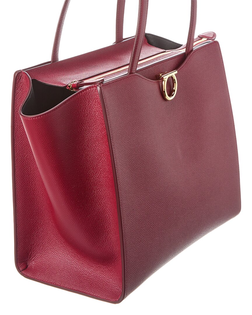 Salvatore Ferragamo Ferragamo Gemini Leather Satchel | ShopSimon