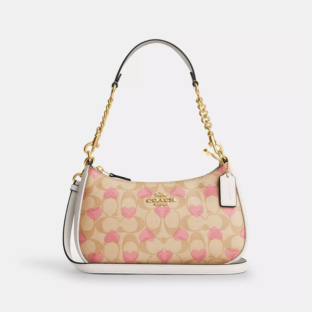 Coach Outlet Teri Shoulder Bag In Signature Canvas With Heart
