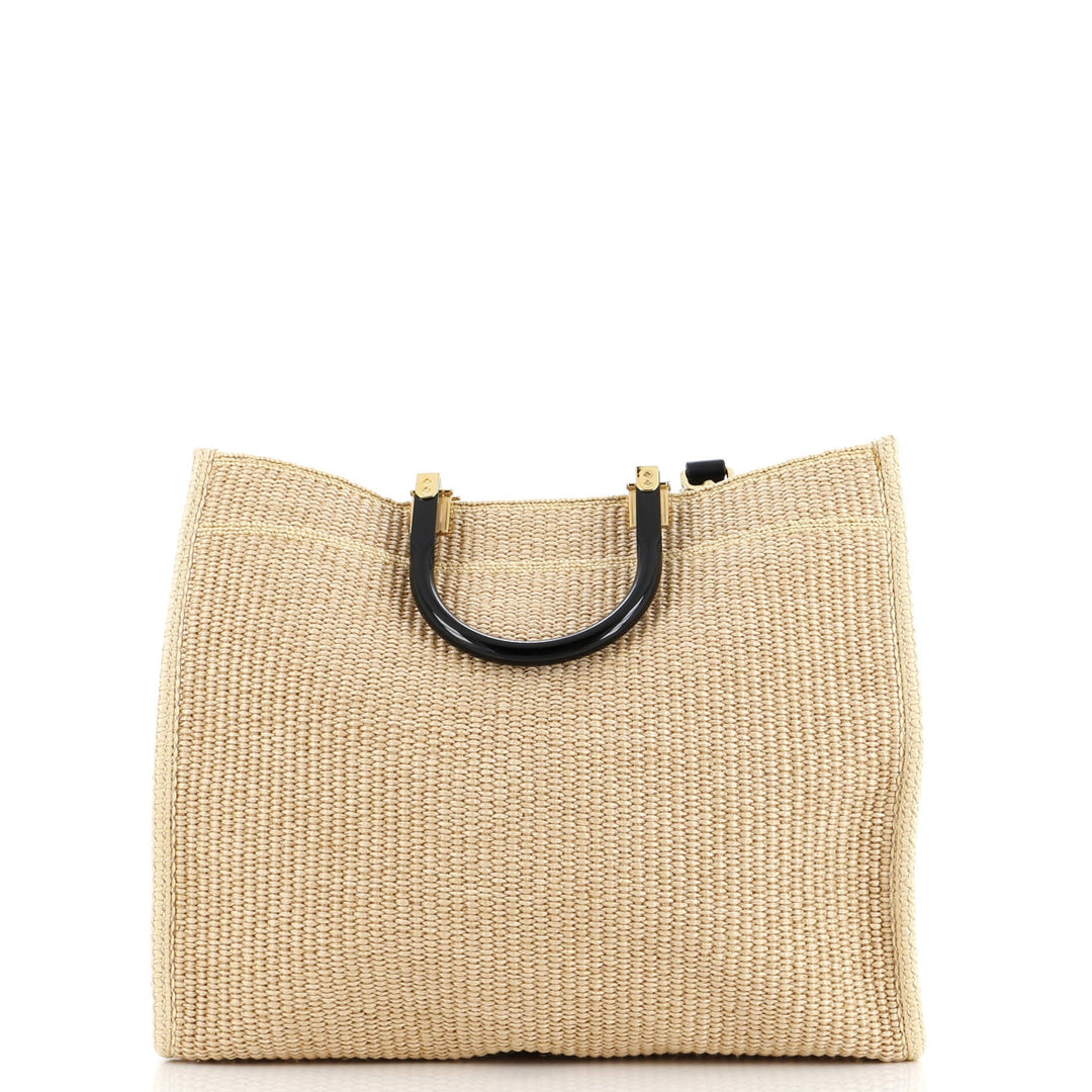 トートバッグ FENDI Rafia Medium Sunshine Shopping Bag FENDI Medium Sunshine Raffia Tote Bag | Neutrals | FARFETCH