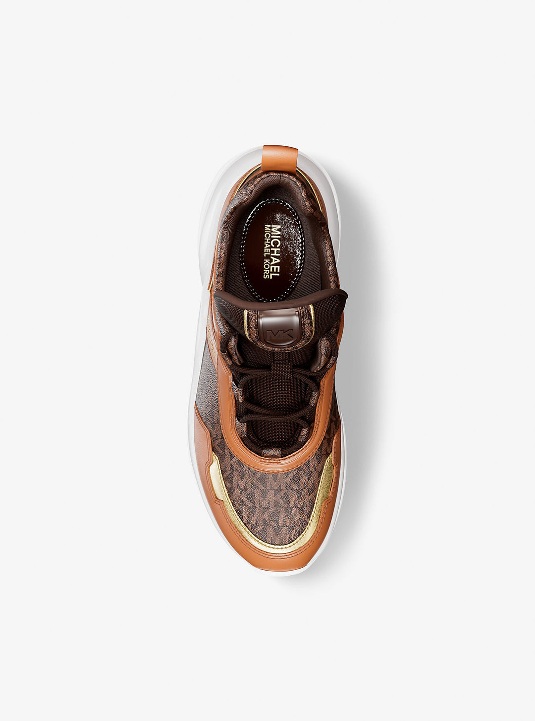 Michael Kors Outlet Olympia Signature Logo Trainer | ShopSimon