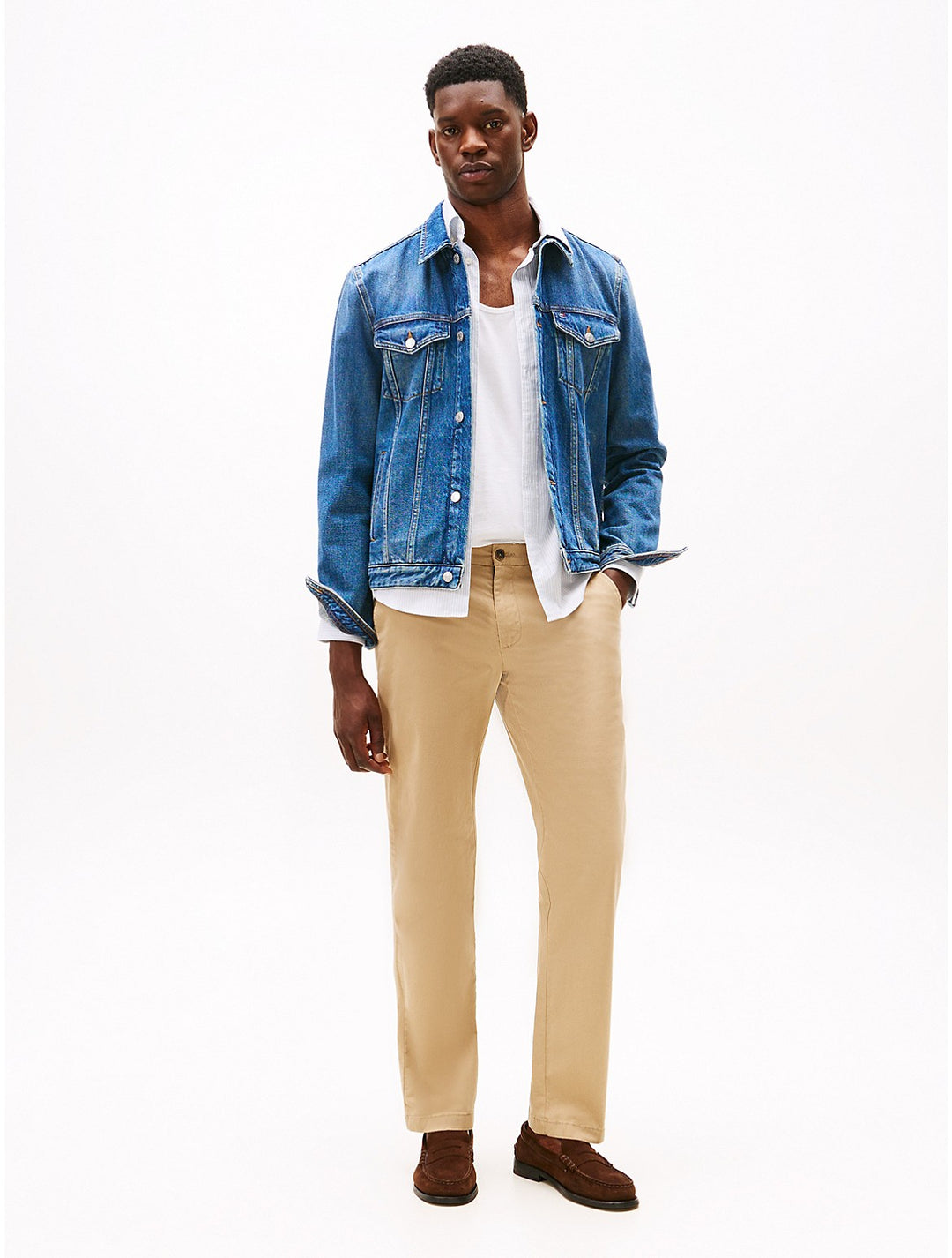 パンツ twmy Tommy Hilfiger Men's Slim Fit Thflex Tommy Chino | ShopSimon
