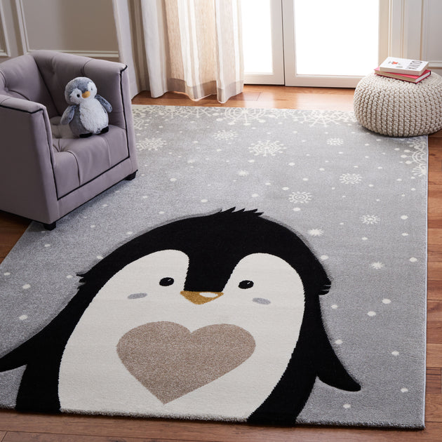 Safavieh Carousel Kids Machine Made Area Rug, Light Grey / Black Kids ...