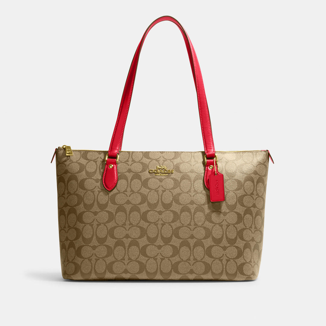 Coach Outlet Gallery Tote In Signature Canvas | ShopSimon