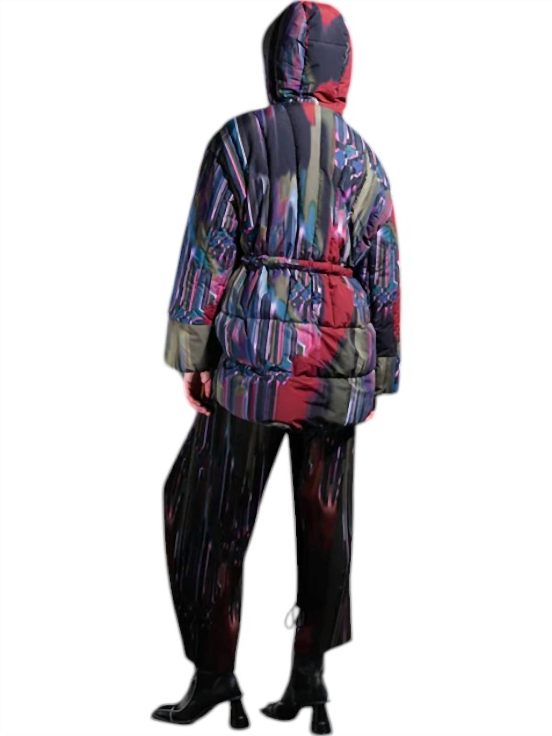 Henrik Vibskov Puff Puffer Jacket In Dark Tetris Drips | ShopSimon
