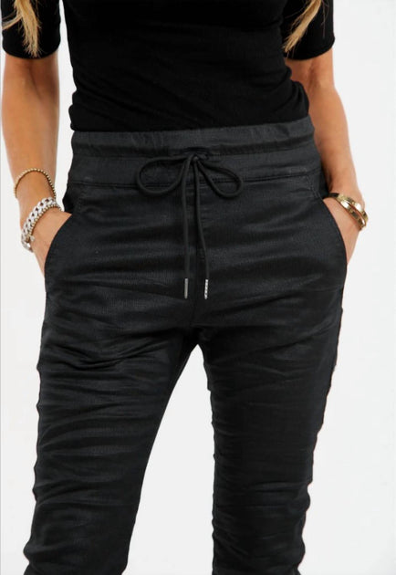 BEVY FLOG Shely Original String Pants In Black | ShopSimon