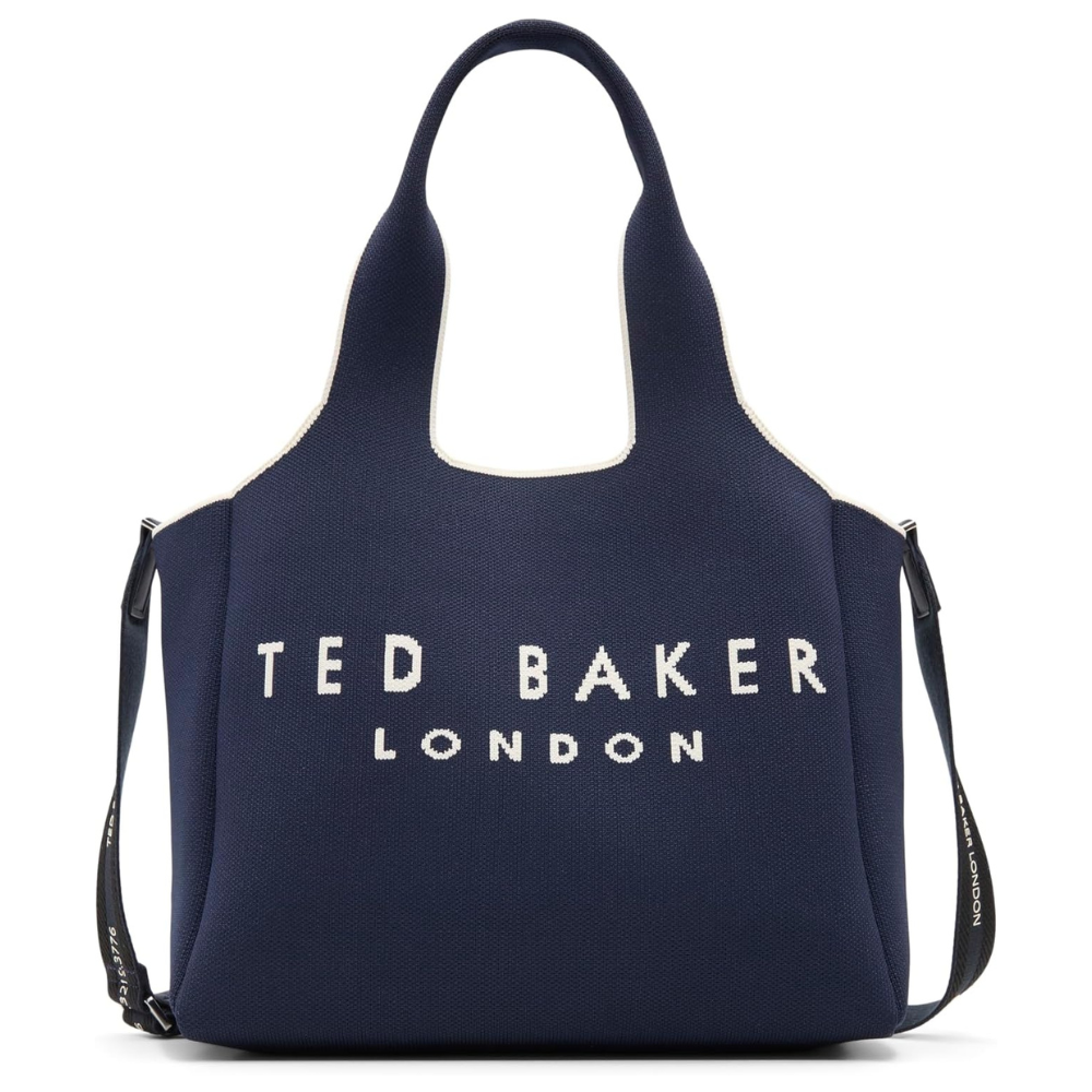 新品☆ TED BAKER サイズ2紺色 Ted Baker Women's Sara Jaquard Knit Tote, Navy | ShopSimon
