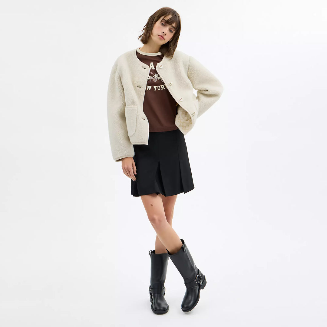 Coach Outlet Short Sherpa Cardi Jacket | ShopSimon
