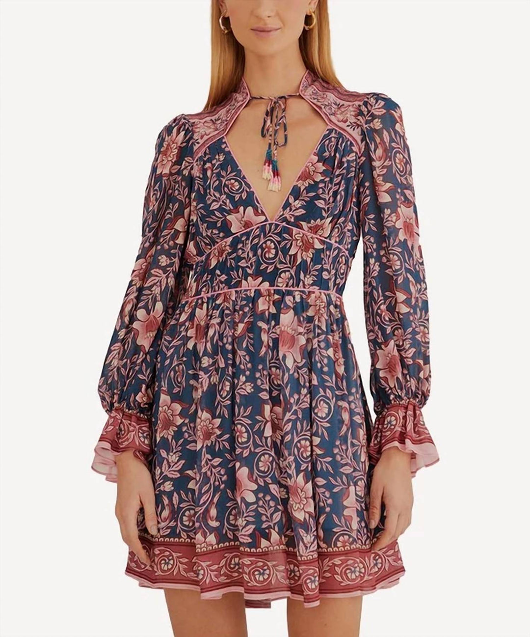 FARM RIO Ainika Teal Ls Mini In Teal/multi | ShopSimon FARM RIO Ainika Teal Ls Mini In Teal/multi | ShopSimon