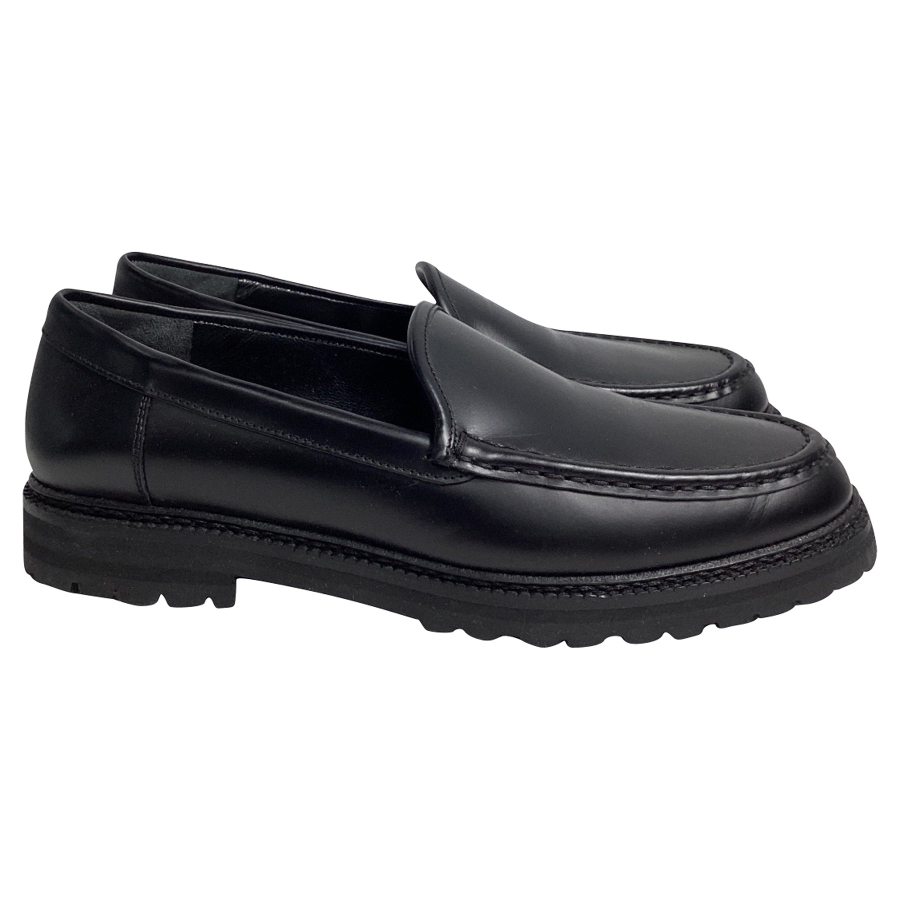 Manolo Blahnik Dineralo Slip-on Loafers In Black Calf