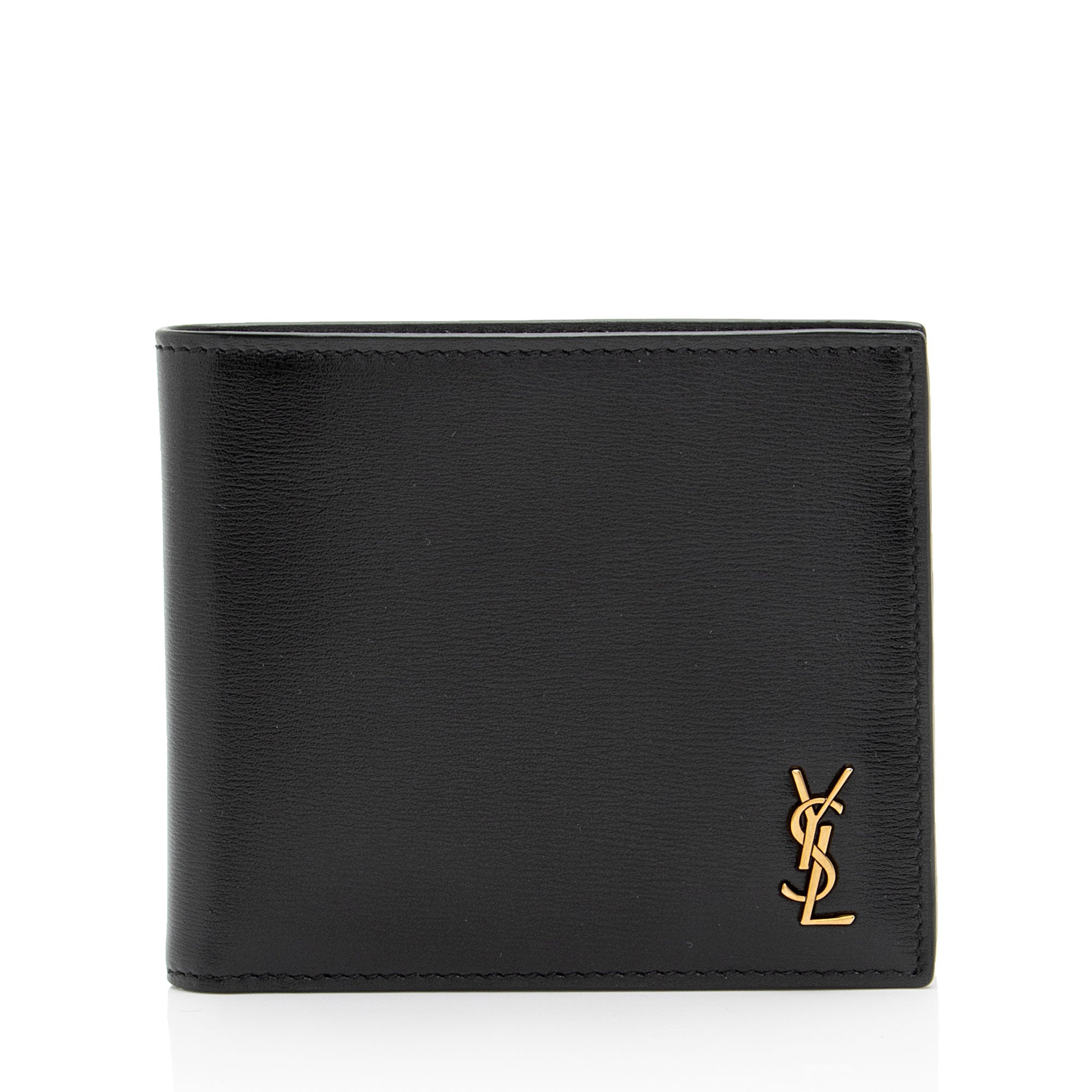 Saint Laurent Saint Laurent Calfskin Monogram Bifold Wallet,Specials : American Fashion Style Bags On Sale