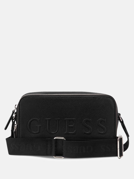 Guess Factory Haddington Mini Double-Zip Crossbody | ShopSimon