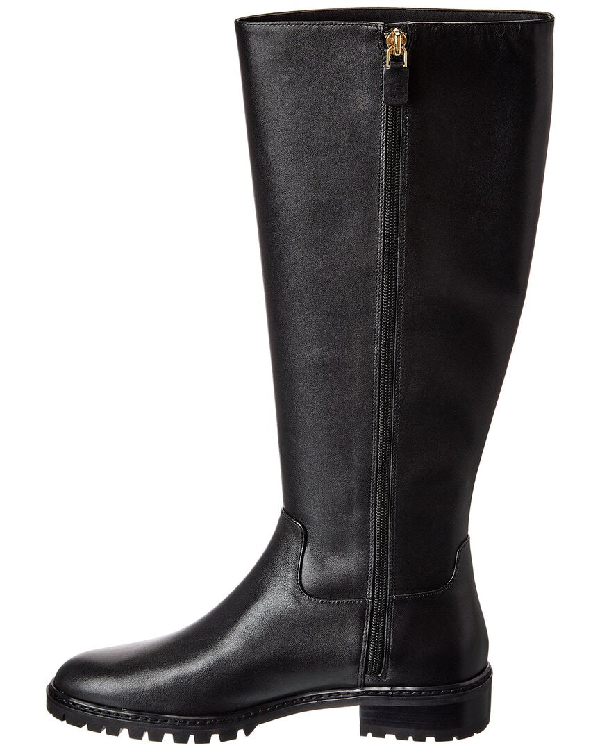 Stuart Weitzman City Zip Leather Knee-high Boot | ShopSimon