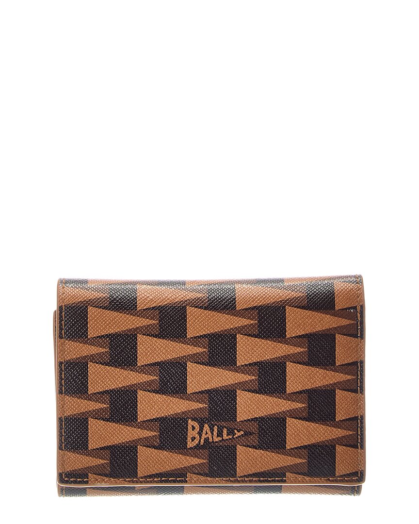 Bally Pennant Leather Card Holder | ShopSimon
