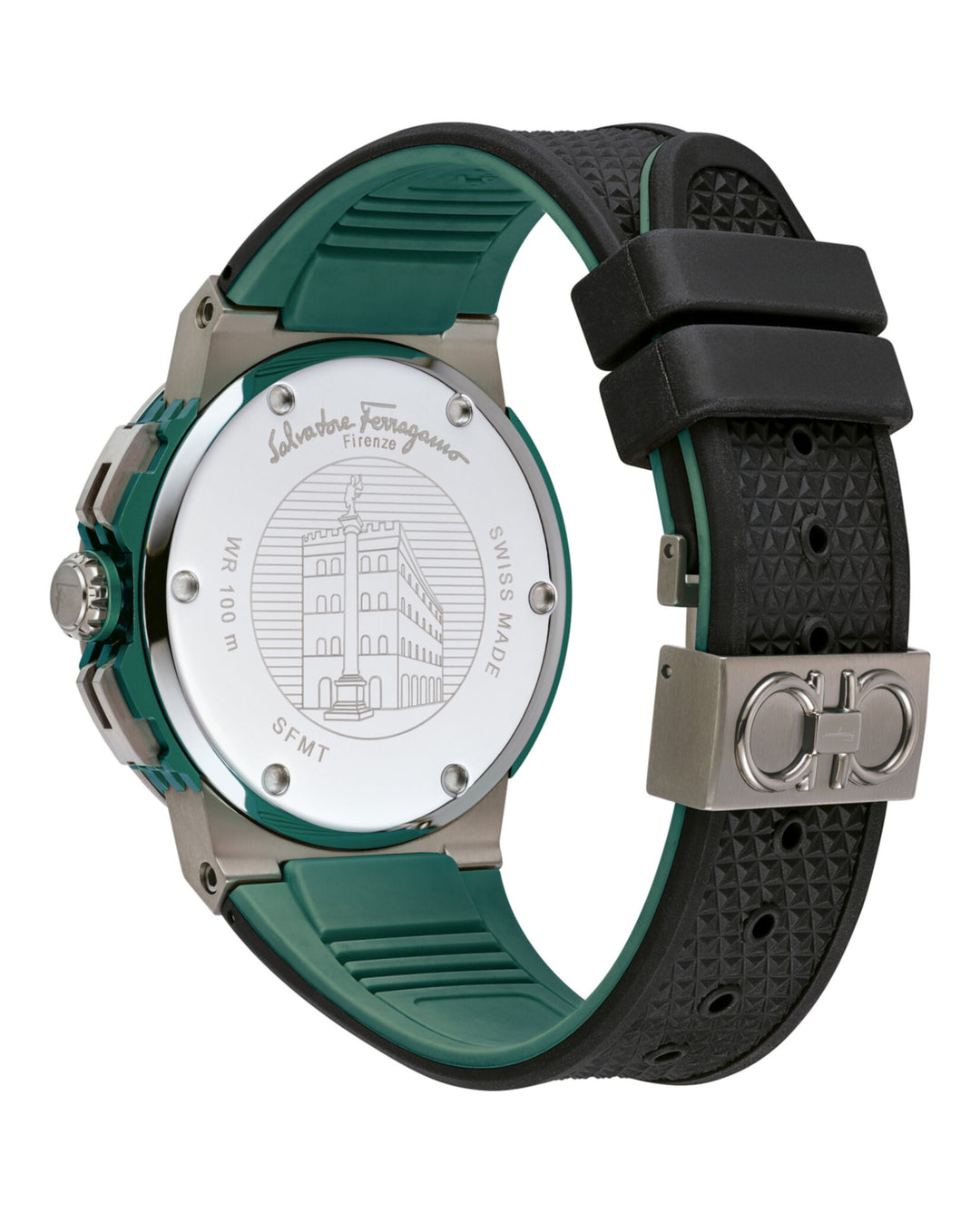 Salvatore Ferragamo F-80 Titanium Tech Silicone Watch | ShopSimon