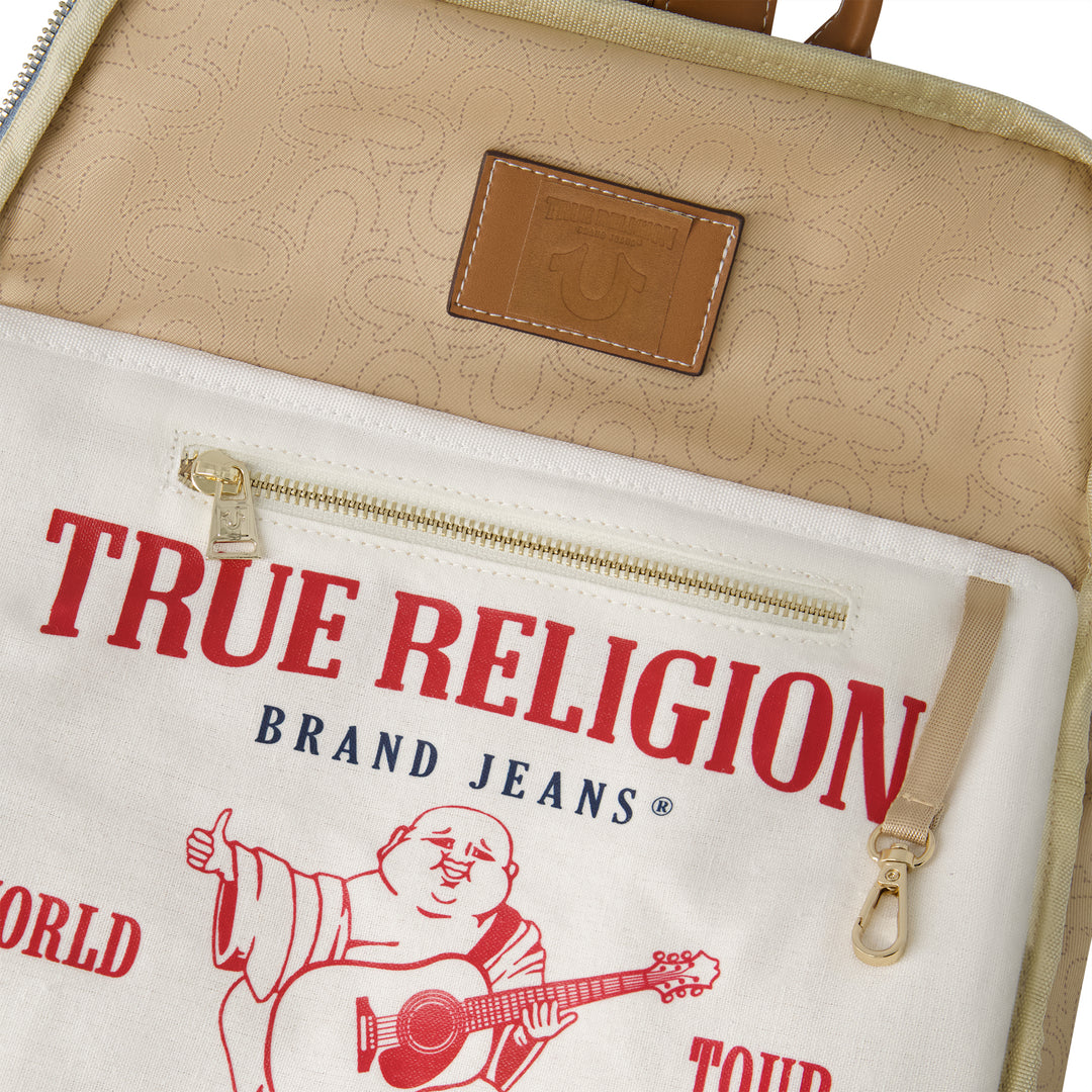 big buddha studded mini backpack True Religion Buddha Pocket Denim Backpack