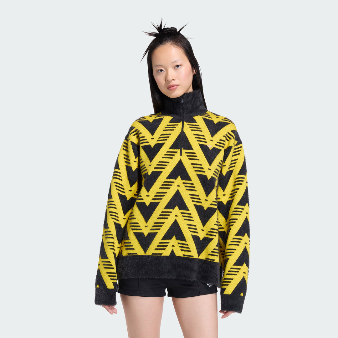 adidas Women's Knitted Half-zip Sweater | ShopSimon