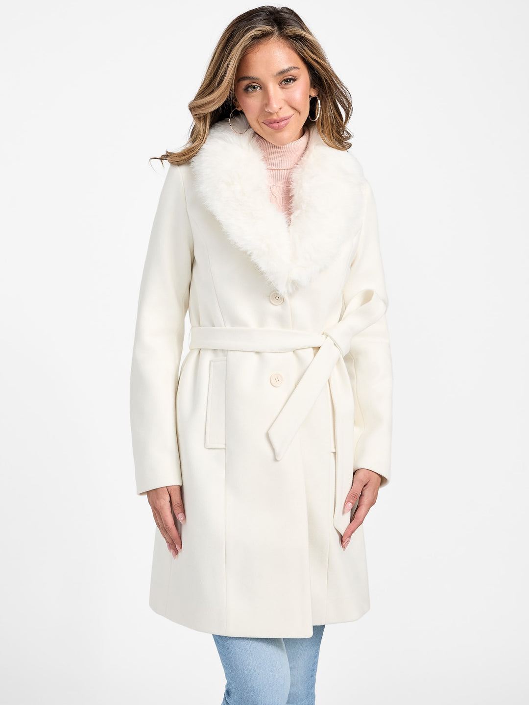 Guess Factory Cheryl Faux-Fur Coat | ShopSimon