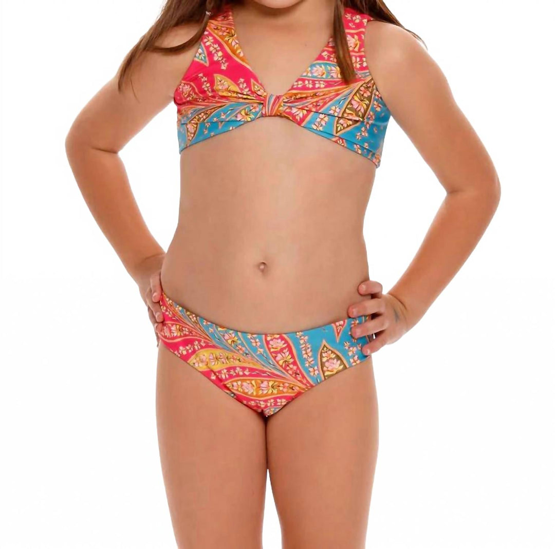 AGUA BENDITA Girl's Sabrina Lula Bikini Set In Multi | ShopSimon