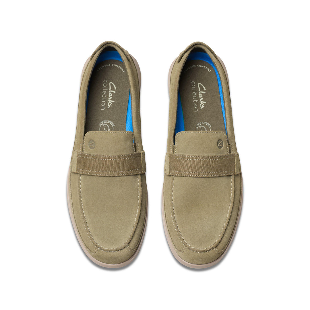 Clarks Flexway Band In Green Suede | ShopSimon display picture 3