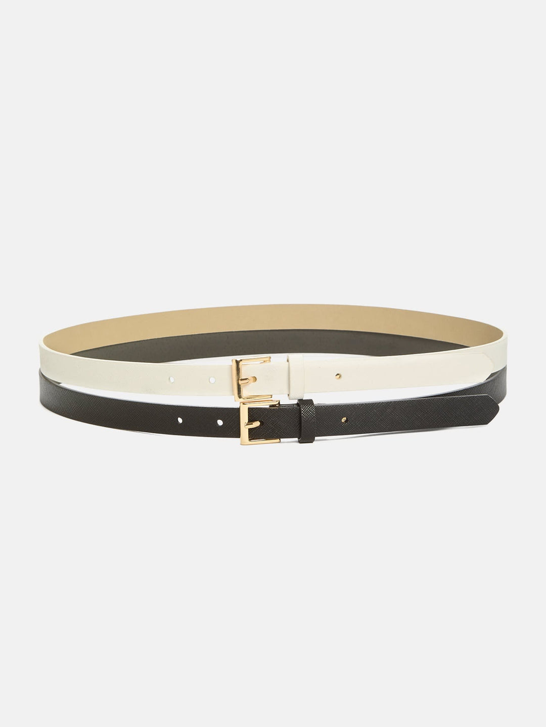 Guess Factory Skinny Faux-Leather Belt Set ShopSimon