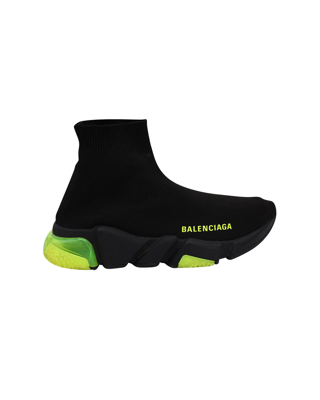 Balenciaga Speed Trainers In Clearsole Yellow Fluo Polyester ShopSimon