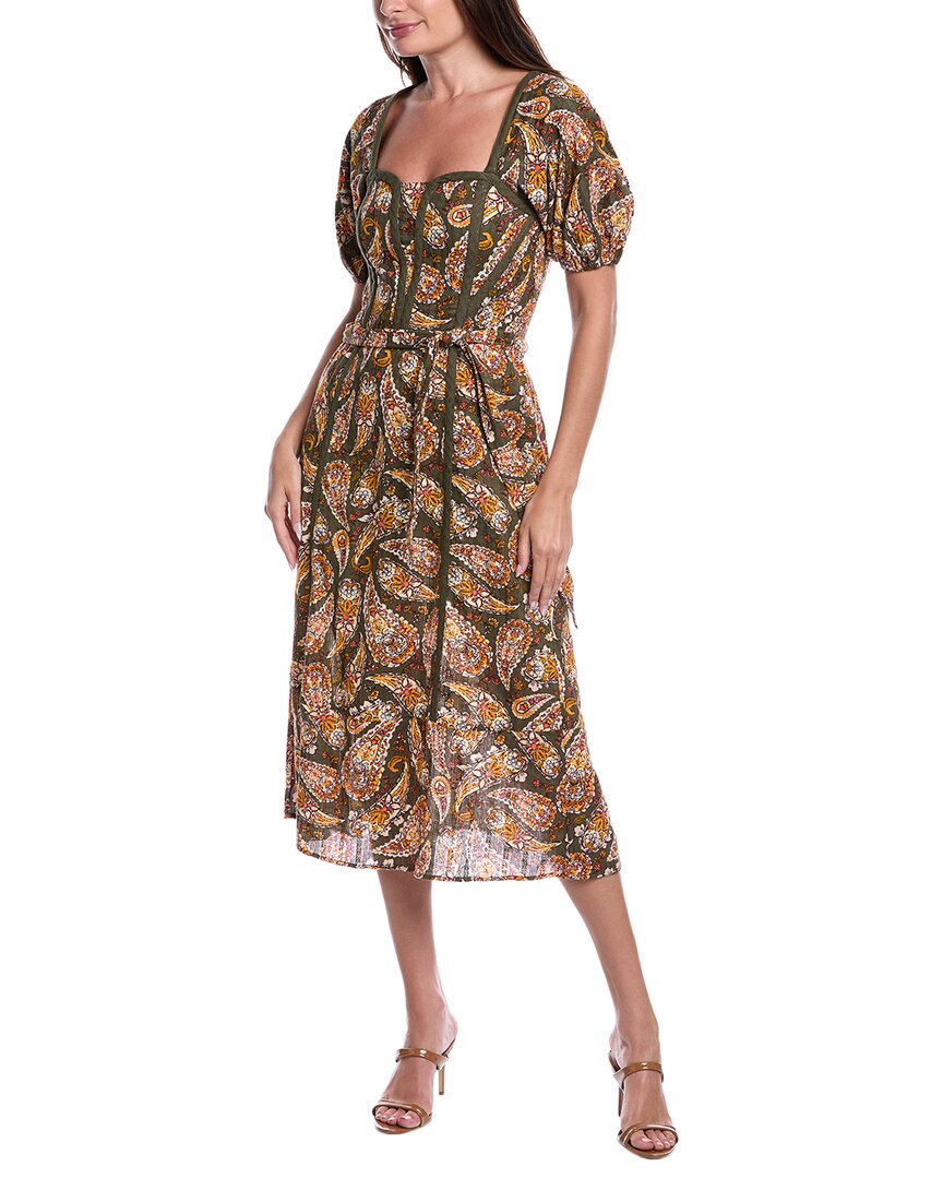 Sam Edelman Irin Corset Seamed Midi Dress