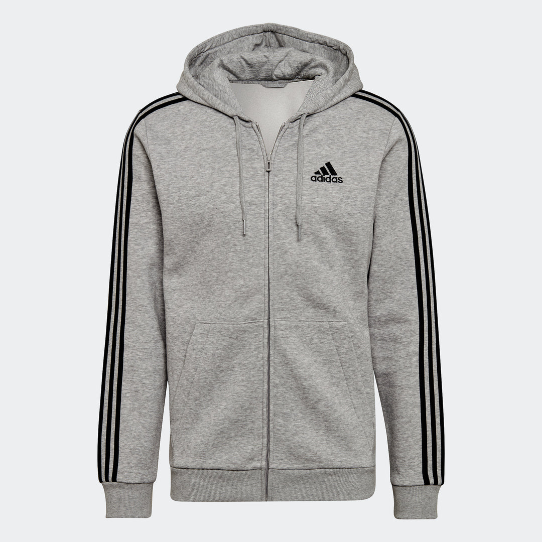 adidas Men's Essentials Fleece 3-stripes Full-zip Hoodie ShopSimon