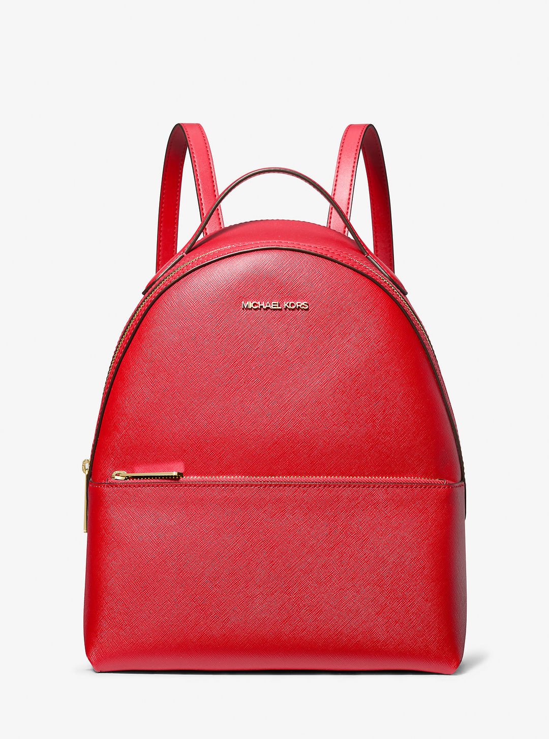 New?Michael Kors Bright Red Extra-Small Pebbled Leather Convertible Backpack MICHAEL KORS ViV Extra-small Pebbled Leather Red Backpack  main image 2